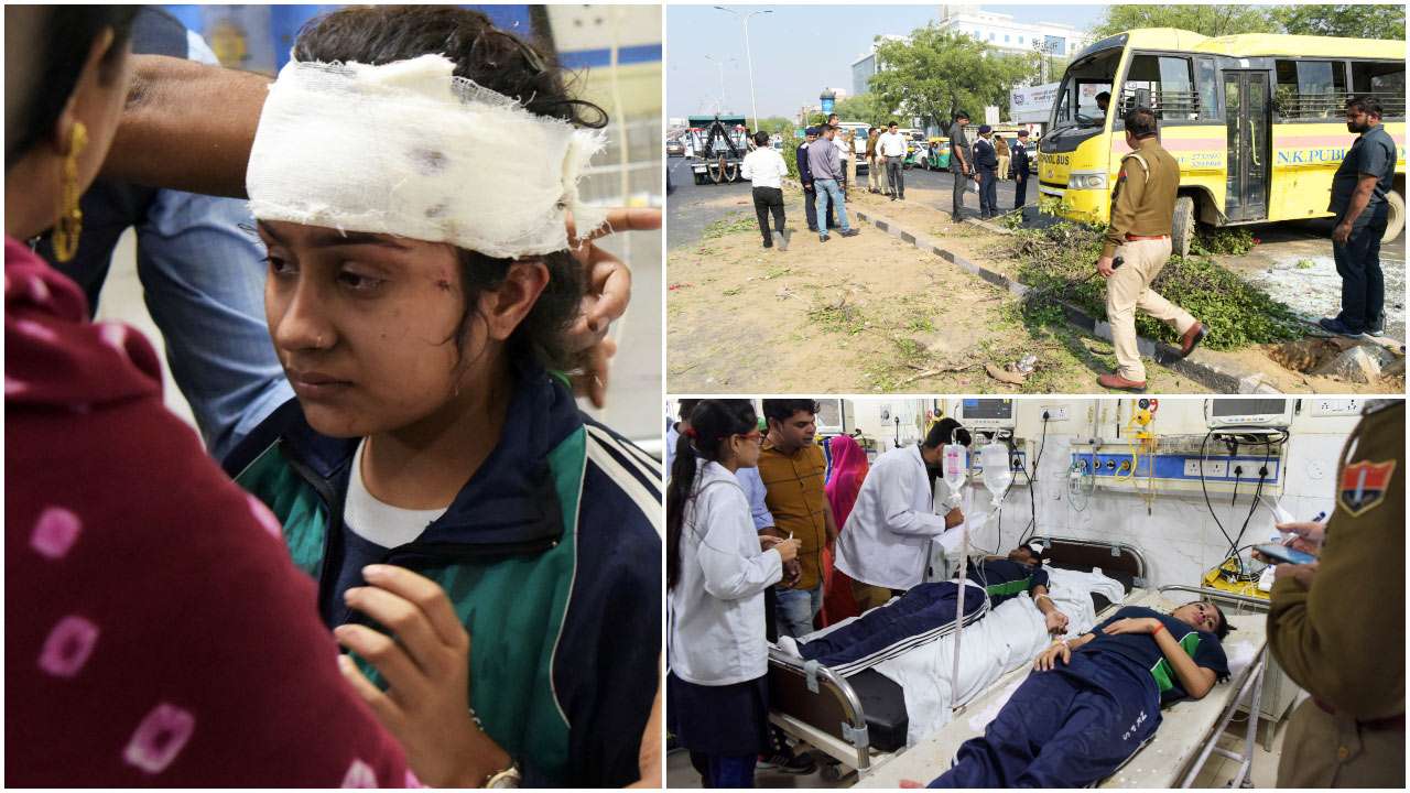 Jaipur: Bus With Schoolkids Overturns