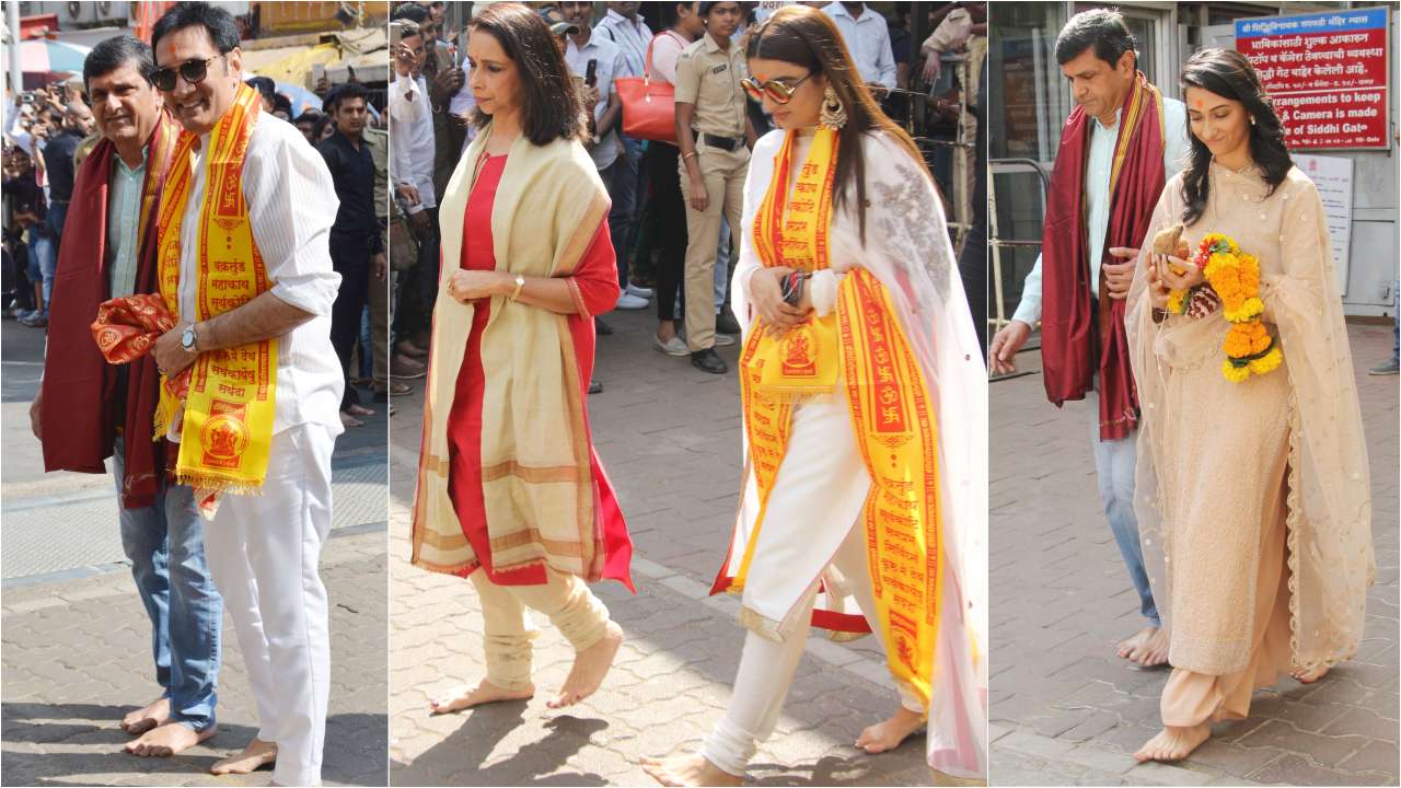 DeepVeer's families also accompanied them to the temple