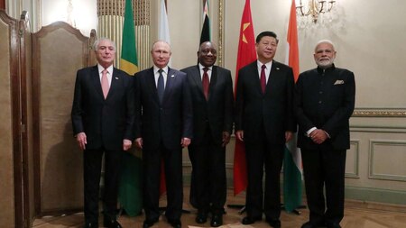 PM Modi with other BRICS leaders