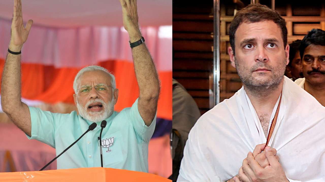 Narendra Modi and Rahul Gandhi