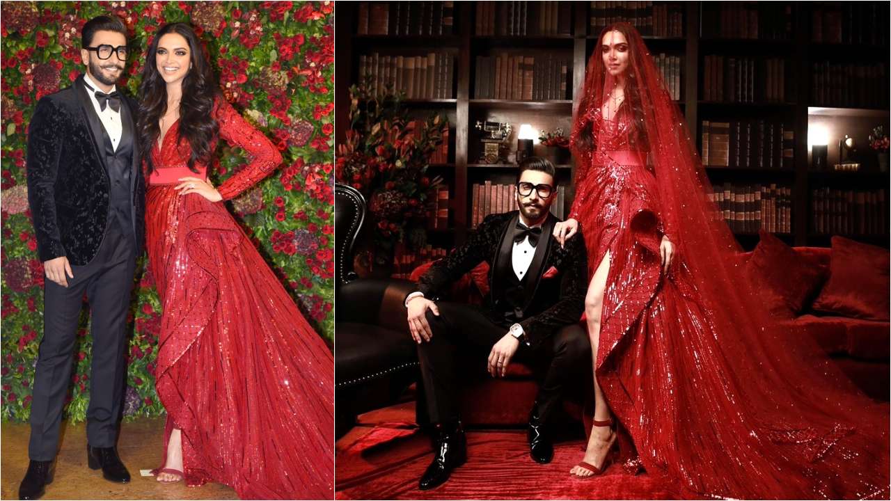 Watch Tiger Shroff & Disha Patani at Deepika Padukone and Ranveer Singh's  wedding reception photos: Tiger Shroff holds the gown of his alleged lady  love Disha Patani at Deepika Padukone and Ranveer