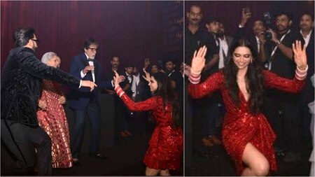 Newlyweds shake a leg with the Bachchans