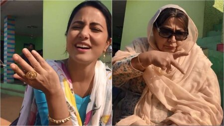 Watch Hina Khan goofying around on the sets of Farida Ji