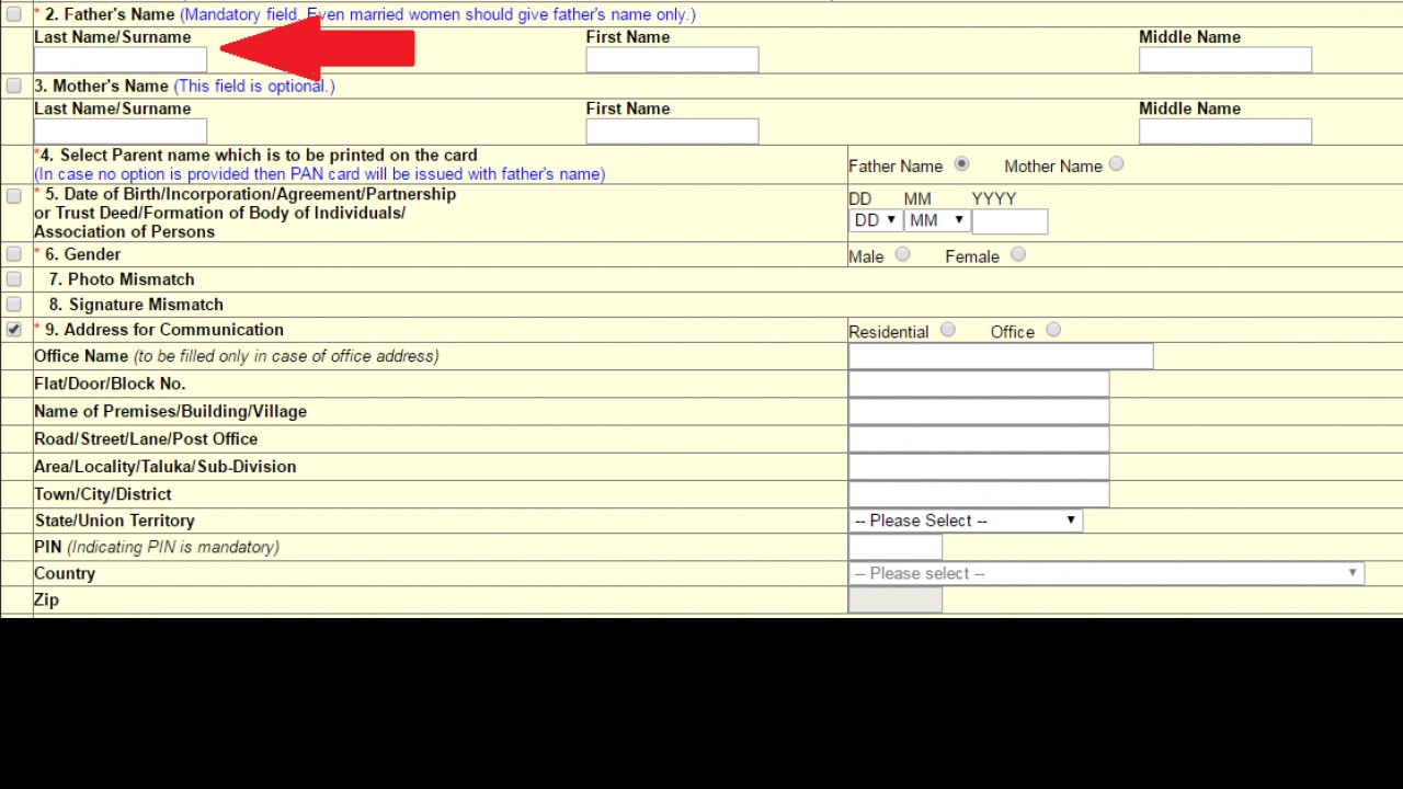 Furnishing father’s name is mandatory for the allotment of PAN