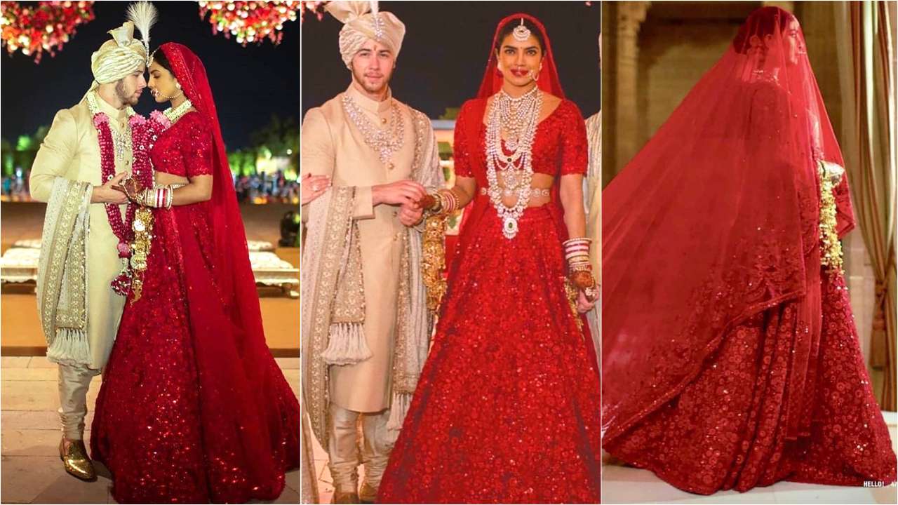 A closer look at Priyanka's bridal lehenga