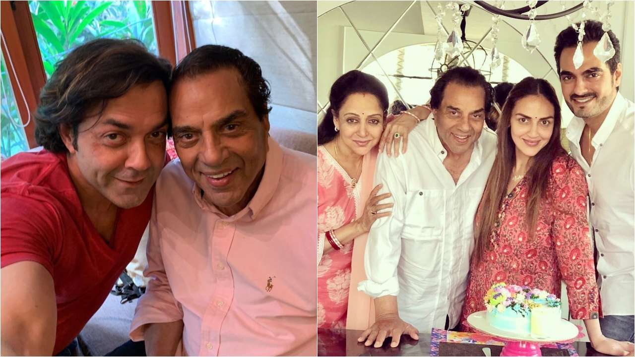 Happy Birthday Dharmendra Hema Malini and Bobby Deol wish the legendary actor in the best way ever!