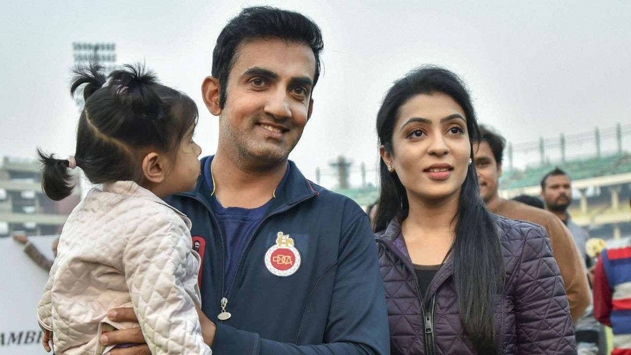 Gambhir with family