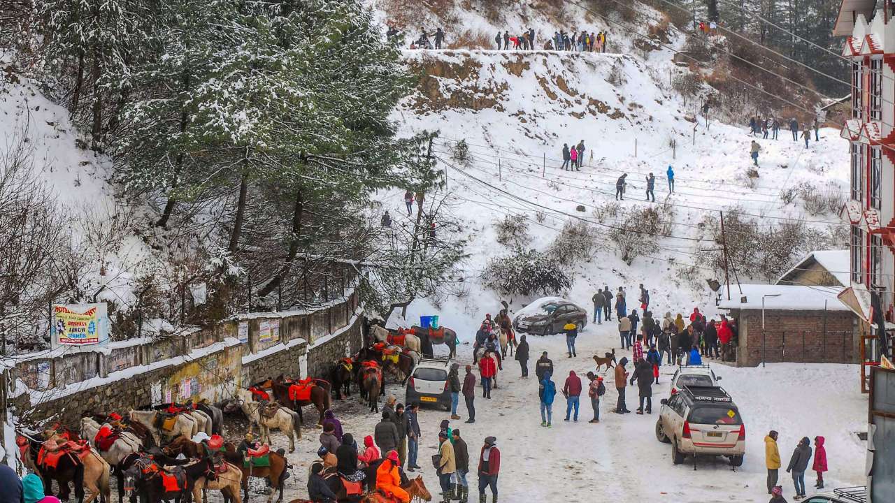 Season's first snowfall, a warm and fluffy delight to people