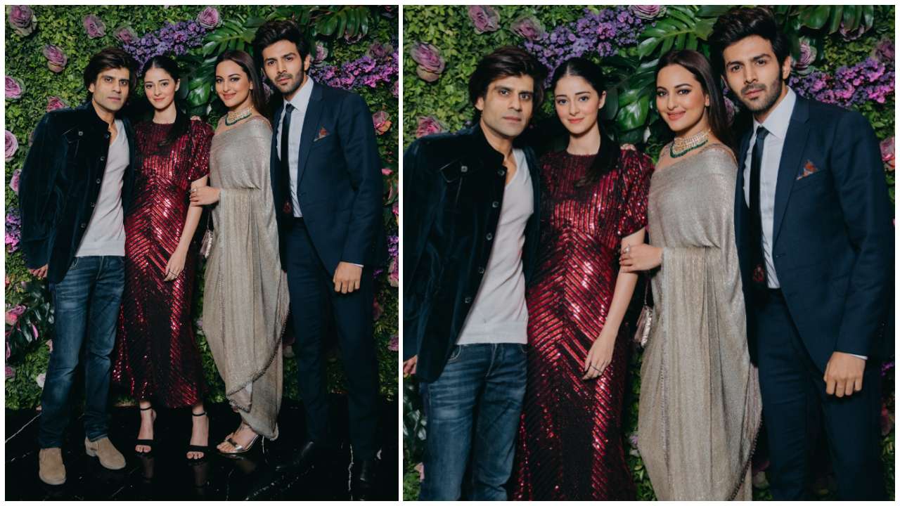 Ananya pandey, Sonakshi Sinha and Kartik Aaryan