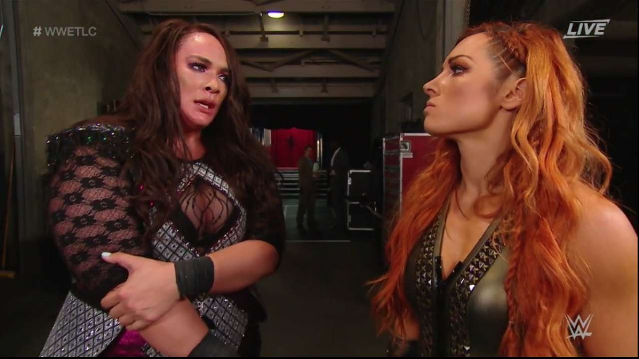 Becky Lynch attacks Nia Jax