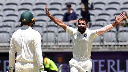 Shami gets two wickets in two balls