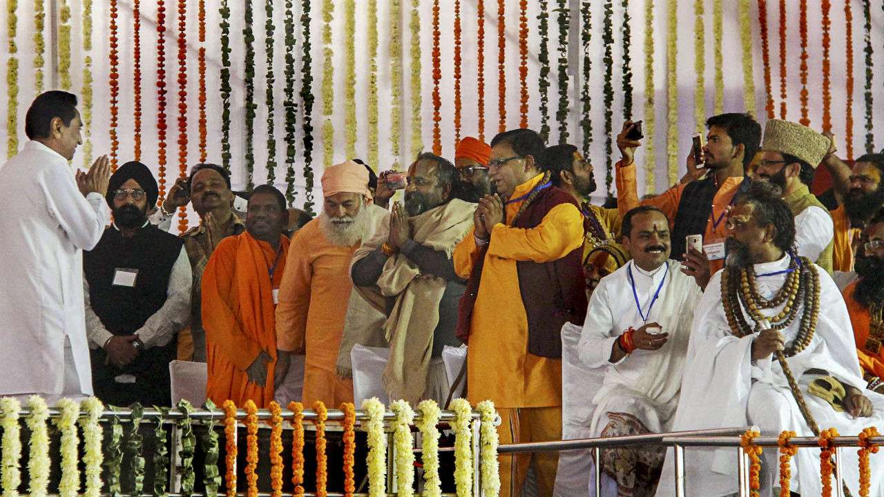 Kamal Nath greets various religious leaders in Bhopal
