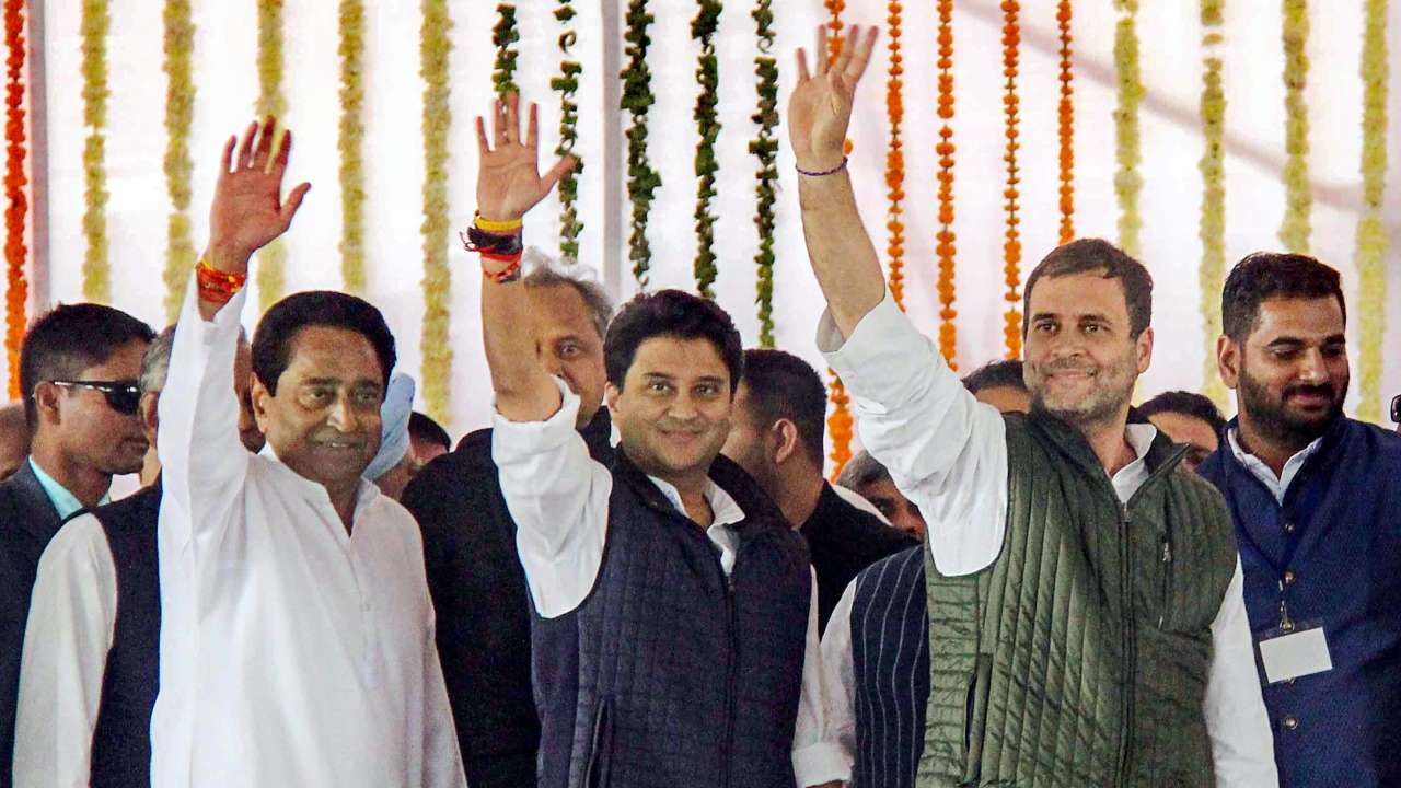 Kamal Nath during oath taking ceremony