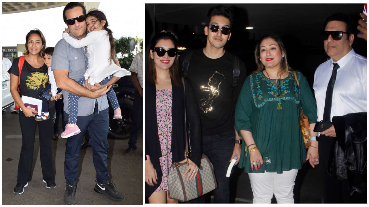 Fardeen Khan and Govinda spotted with their respective families