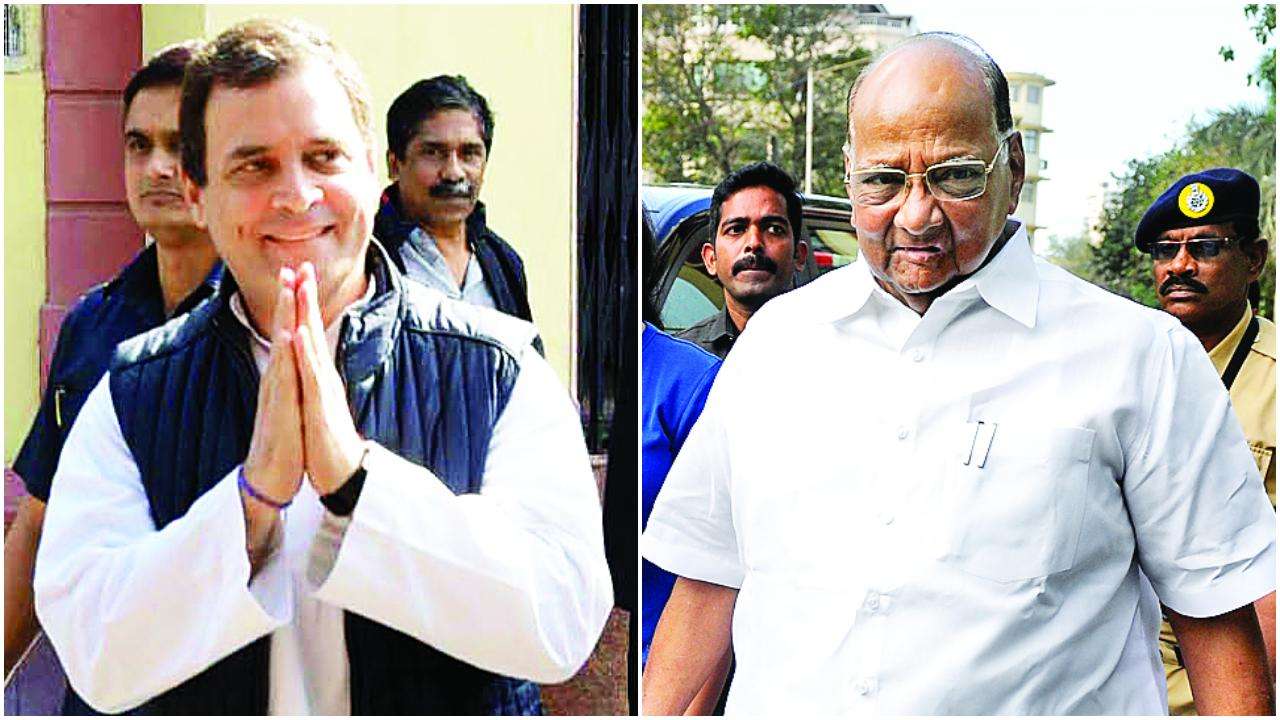 Rahul Gandhi and Sharad Pawar