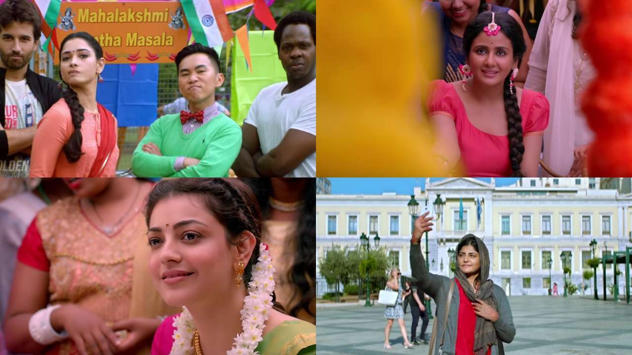 Screenshots from the trailers of That Is Mahalaxmi, Paris Paris, Butterfly and Zam Zam