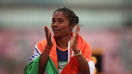 Hima Das wins historic gold medal