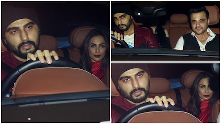 Arjun Kapoor and Malaika Arora arrive together for the party
