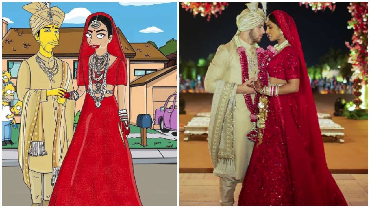The Simpsons renditions of Priyanka Chopra and Nick Jonas' regal wedding