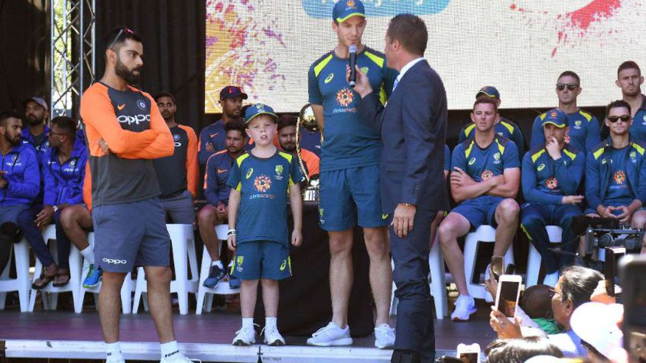 Archie Schiller gets Baggy Green, joins Virat Kohli & Tim Paine for toss