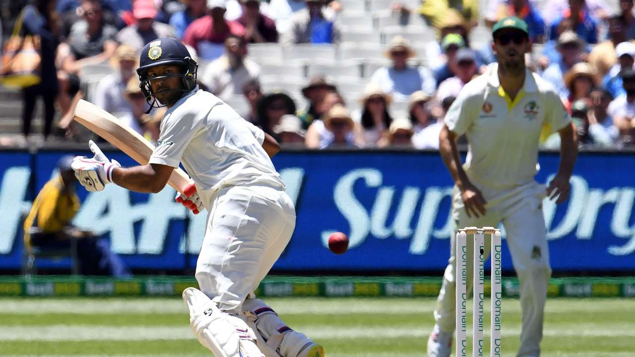 Mayank out for 76, India reach tea at 123-2