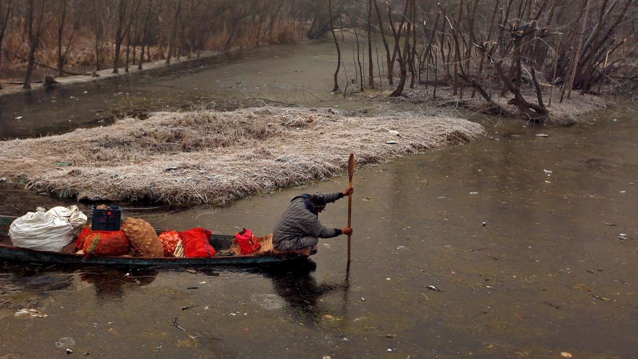 Frozen Dal lake