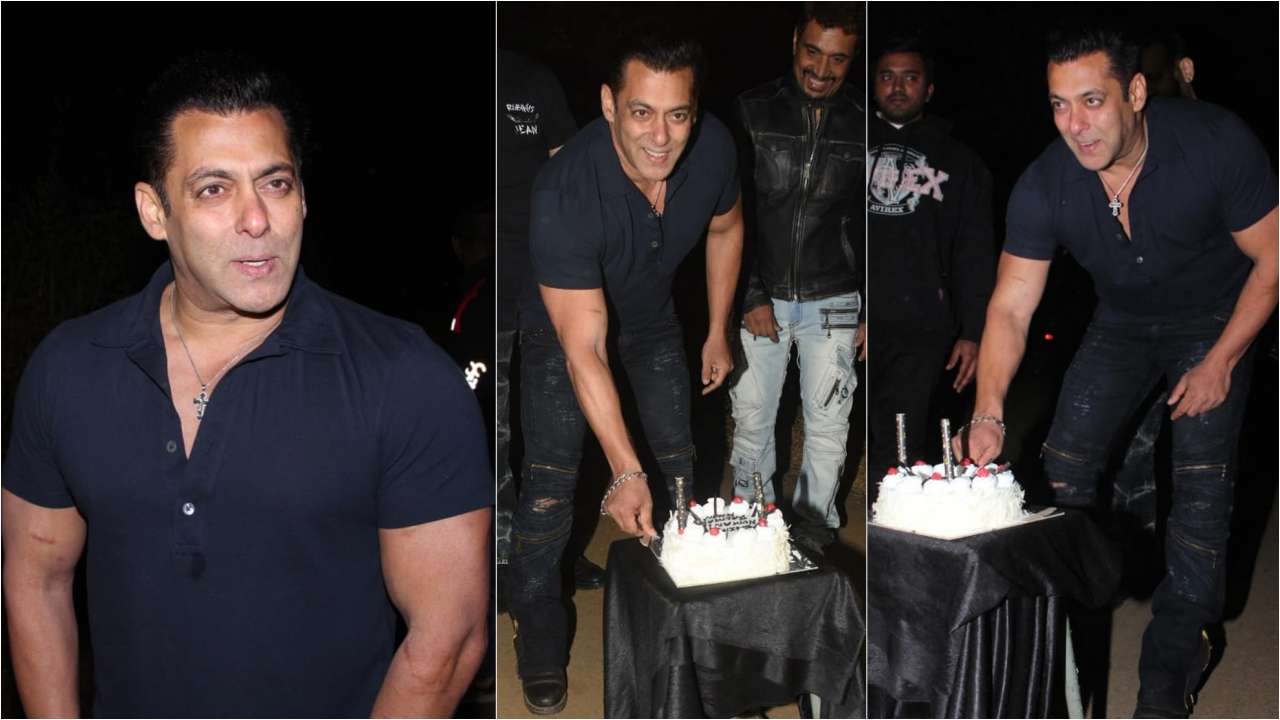 Salman's cake-cutting with the media