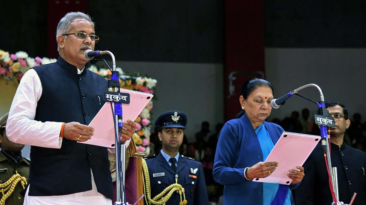 Chhattisgarh CM taking oath
