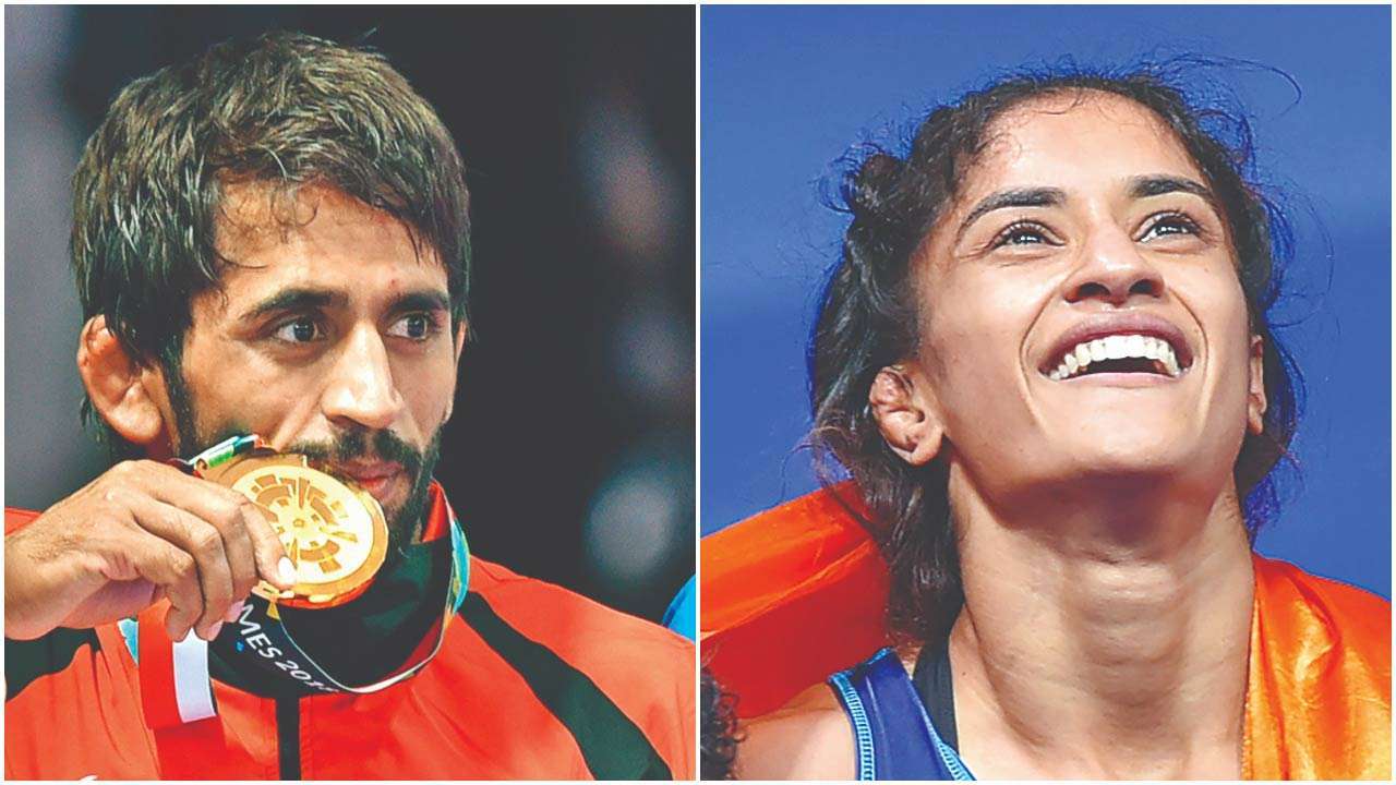Vinesh Phogat and Bajrang Punia