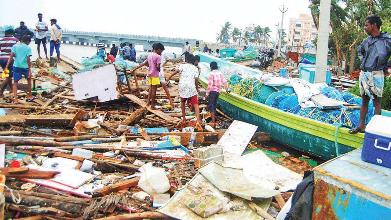 (Destruction caused by Cyclone Gaja) 
