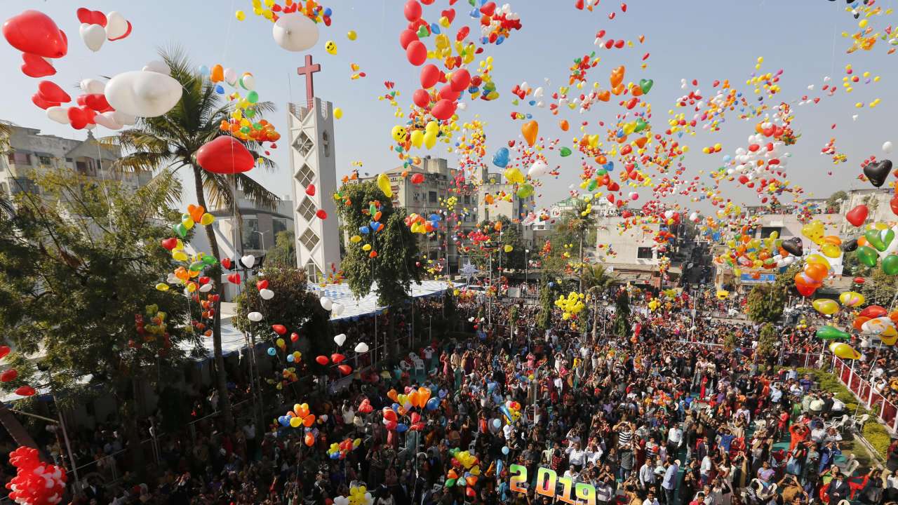 New Year&#039;s celebration at Gateway of India