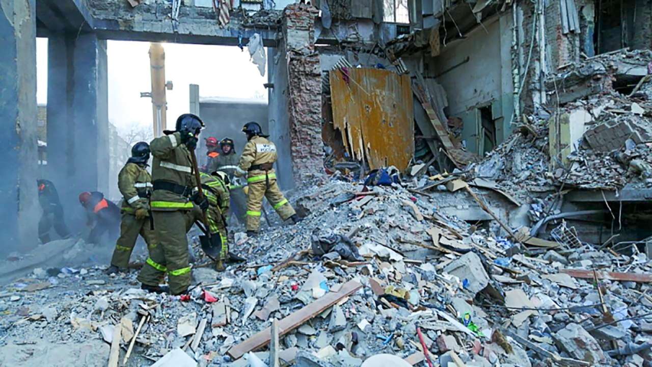 Officials think an explosion triggered by a gas leak caused the pre-dawn collapse Monday in the city of Magnitogorsk.