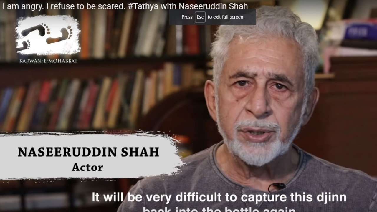 Wall of hate being erected in name of religion: Naseeruddin Shah in ...