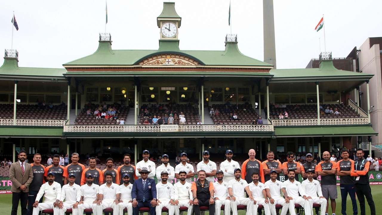 he Indian cricket team and support staff 