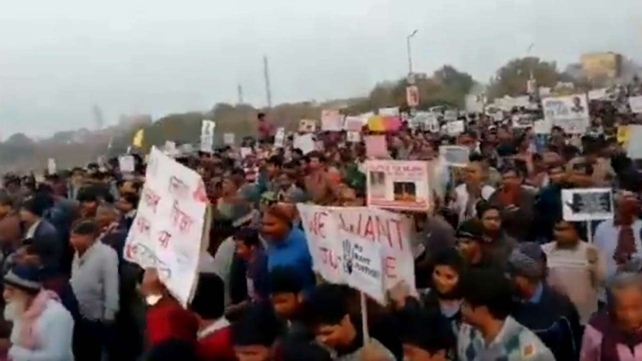 Screengrab from a video of the protest posted on social media.