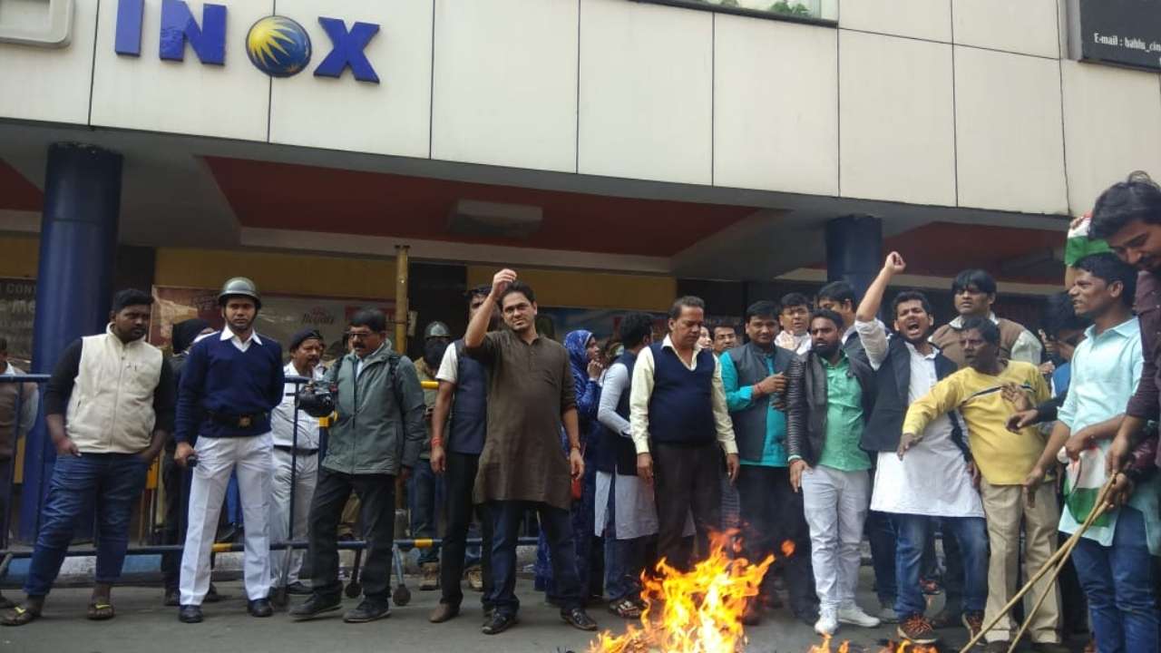 Protest underway