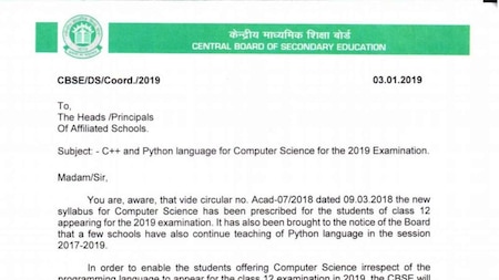 CBSE Circular