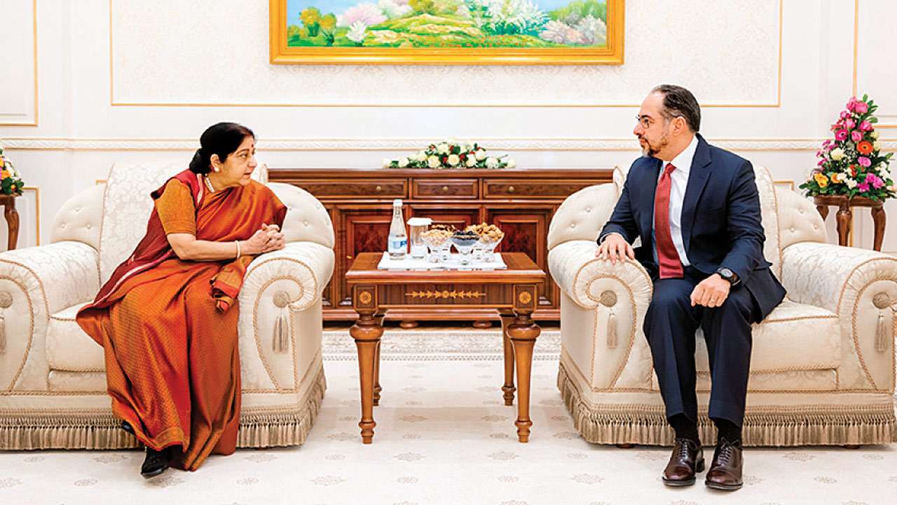Sushma Swaraj and Salahuddin Rabbani