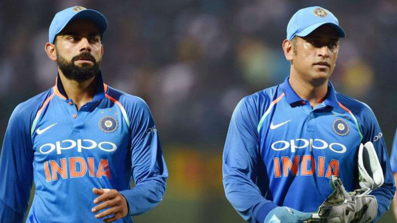 Image result for virat kohli and dhoni