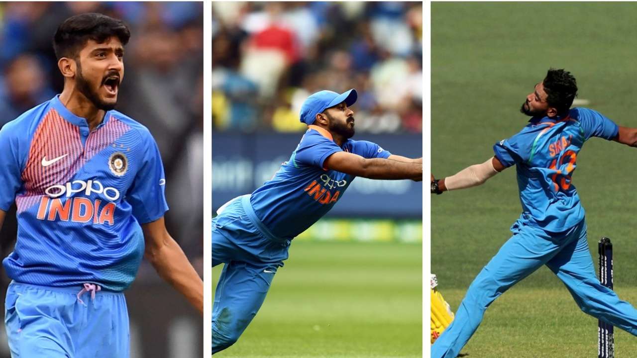 Mohammed Siraj, Khaleel Ahmed and Vijay Shankar - 1/10