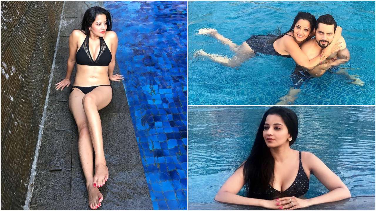1280px x 720px - In Pics: Ex Bigg Boss contestant and Bhojpuri actress Antara Biswas aka  Monalisa sets the pool on fire in black monokini