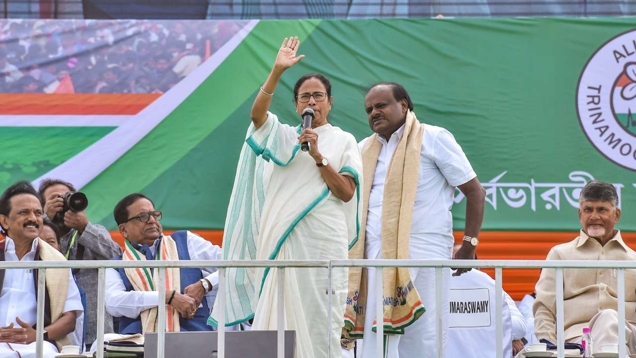 Both leaders during the united India rally