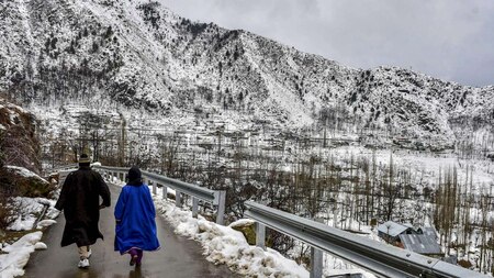 Rains lashed plains while fresh snowfall in the valley