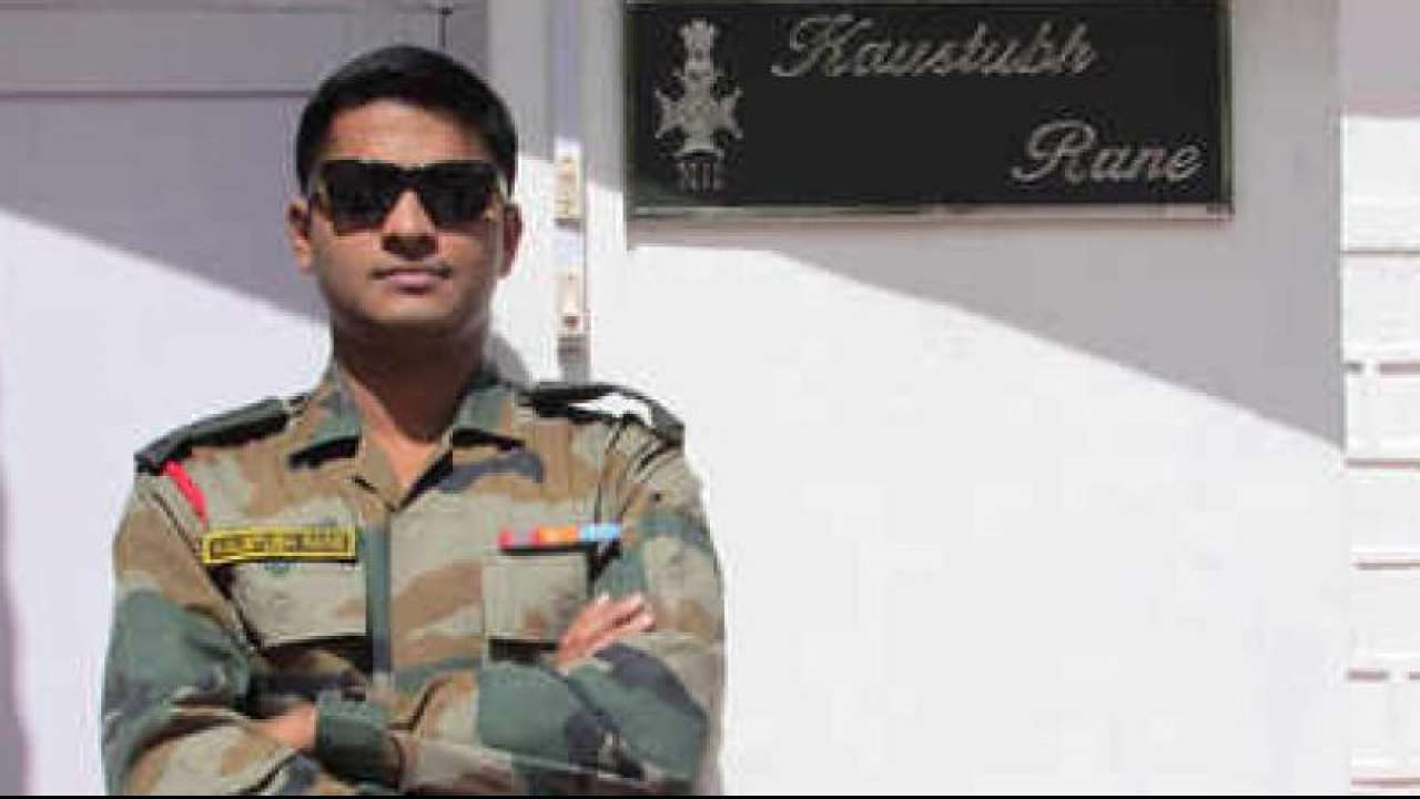 Martyred Army officer Kaustubh Rane to be honoured with private