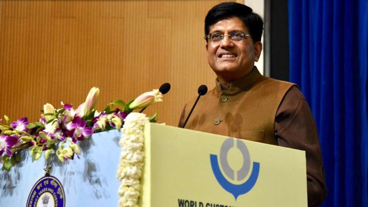 Piyush Goyal addressing taxmen