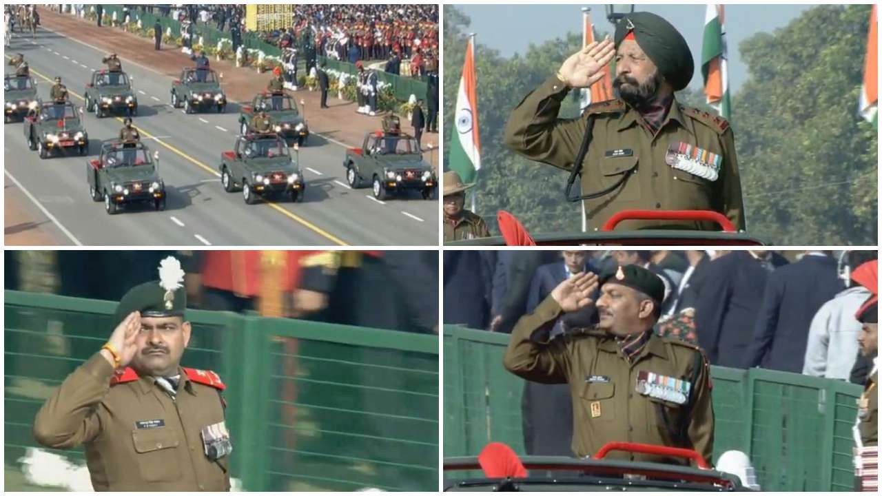 Paramveer Chakra awardees at the parade