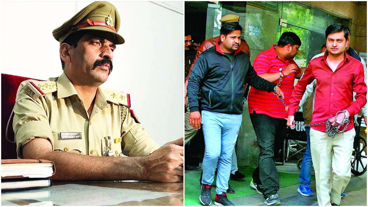 SHO Manoj Pant and journalists