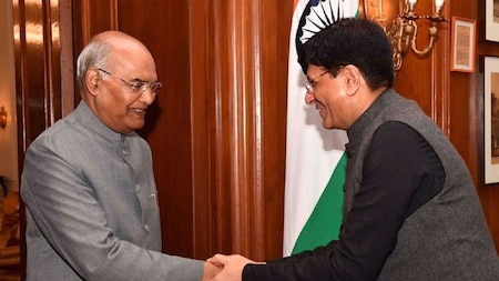 Piyush Goyal meets President Kovind