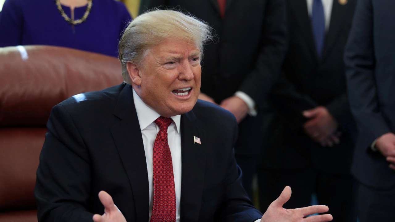 (US President Donald Trump) 