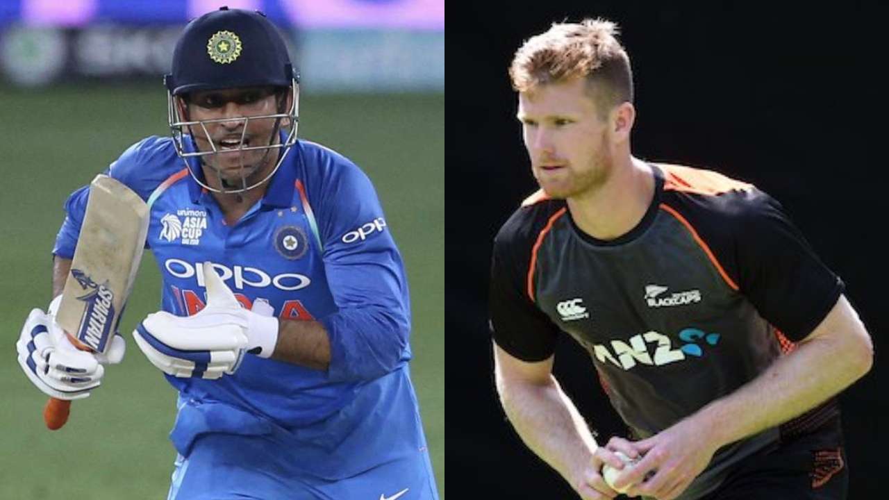 MS Dhoni and Jimmy Neesham